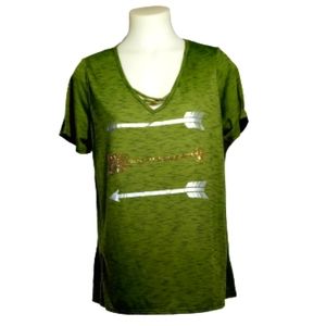 Tru Self Green Top Sz